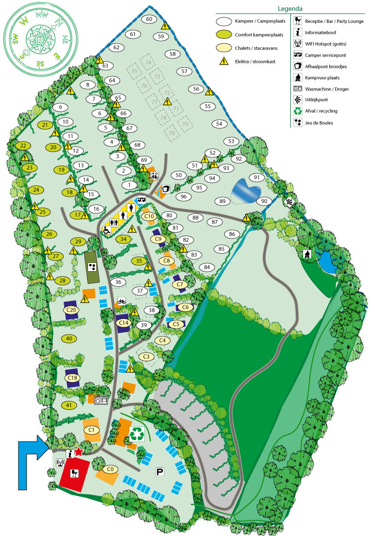 Plattegrond Camping Kuiperberg Ootmarsum