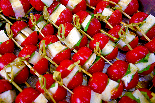 Caprese spiesjes