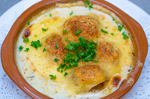 Gegratineerde champignons